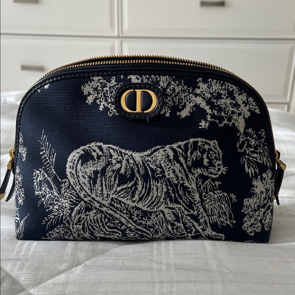 Dior Black and White Toile de Jouy Cosmetic Case
